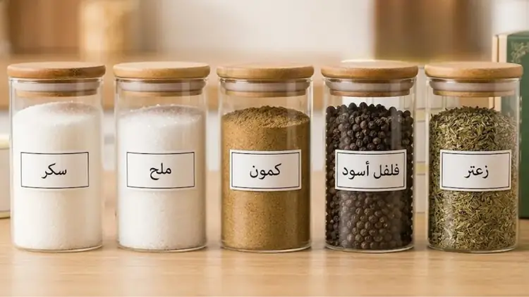 الحل: ملصقات منظمة للمطبخ